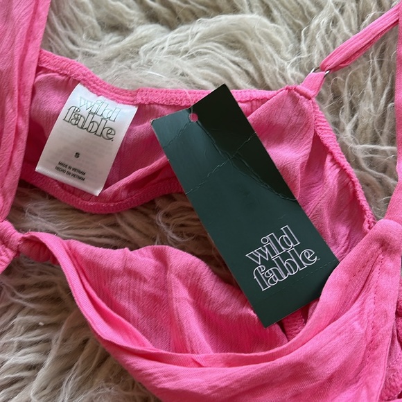 NWT Wild Fable pink cut out cover up tank mini dress size S - Picture 6 of 7